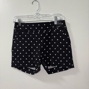 New York & Co. Black and White Polka Dot High Waist Shorts Small